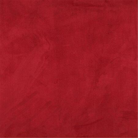 DESIGNER FABRICS 54 in. Wide Rose Red- Microsuede Upholstery Grade Fabric C067
